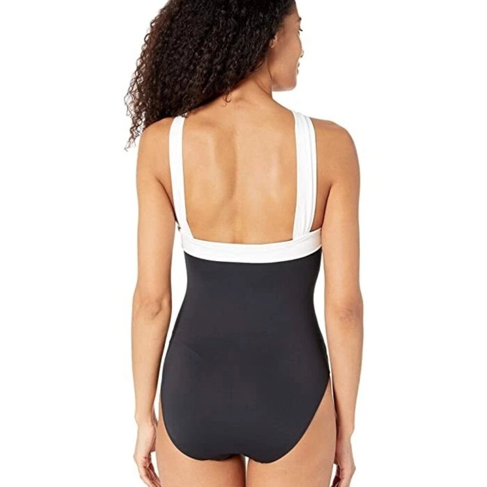 LAUREN Ralph Lauren Bel Air High Neck One-Piece Swimsuit, Size 8, New with Tag - Picture 2 of 11